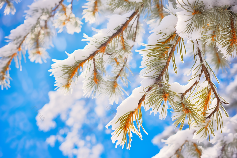 初冬雪景中洋草山雾凇挂满雪的树枝,高清,摄影图,摄影图片,图片大全,摄影图免费下载